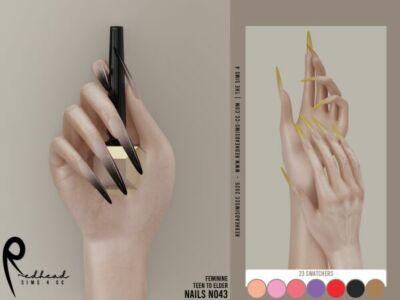 AF Nails N043 Sims 4 CC