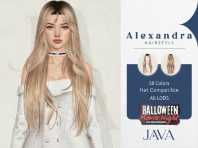 Stunning Alexandra Hairstyle by Mystic Studio Sims 4 CC