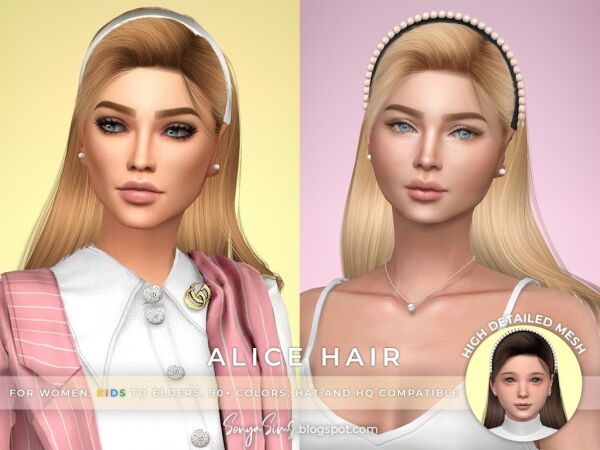 Alice Hair Sims 4 CC