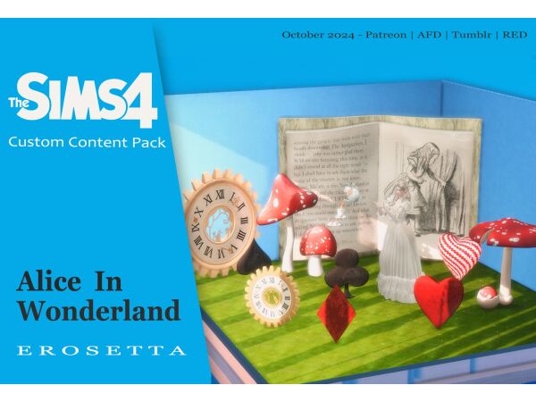 Alice In Wonderland Set Sims 4 CC