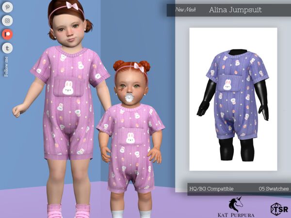 Adorable Alina Infant Jumpsuit Sims 4 CC