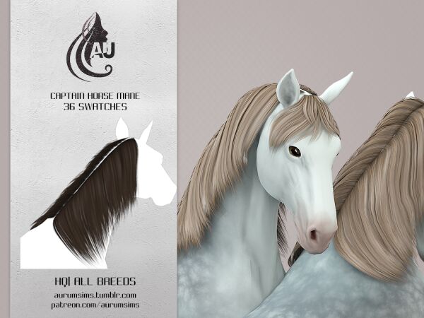 Alpha Style Horse Mane Sims 4 CC