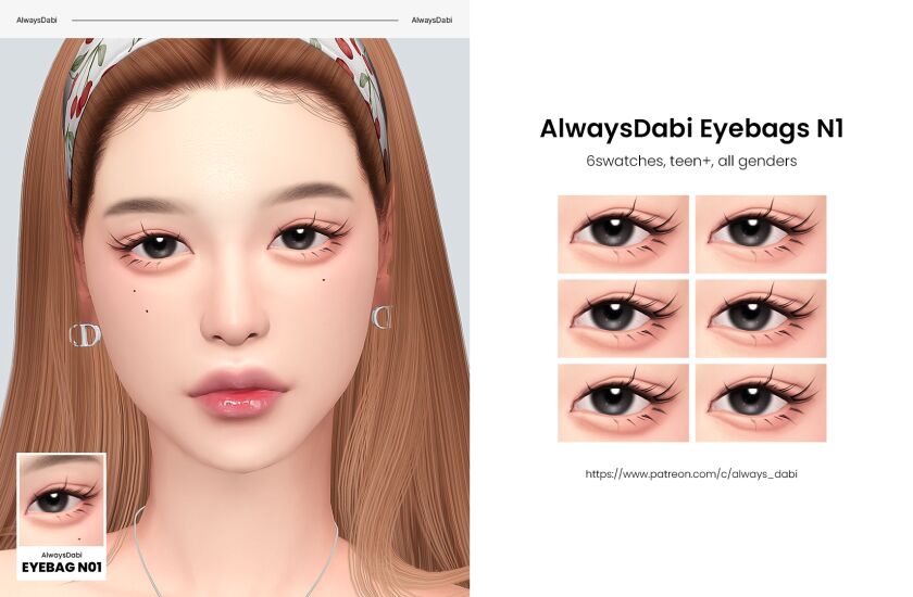 Stylish Eyebag for All Ages Sims 4 CC