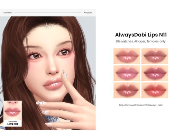 Alwaysdabi Lips N11 Sims 4 CC