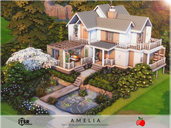 Amelia – NO CC by Melapples Sims 4 CC