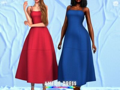 Amelie Long Dress – Brsims Sims 4 CC