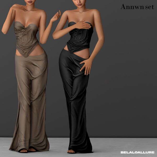 Annwn Top/Skirt by Belaloallure Sims 4 CC