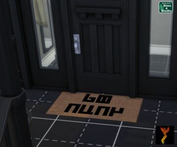 Anti-Social, Unwelcome Door Mats Sims 4 CC