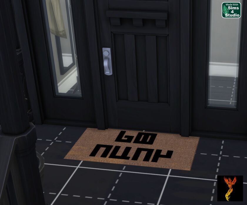 Anti-Social, Unwelcome Door Mats Sims 4 CC