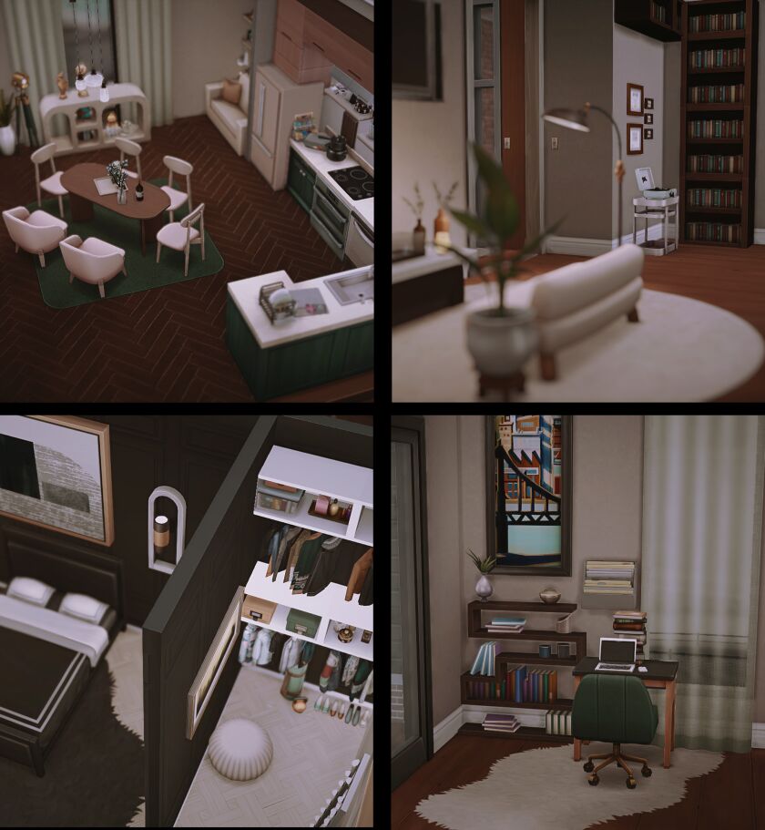 sims 4 cc apartments cafes gym yoga room nocc 11