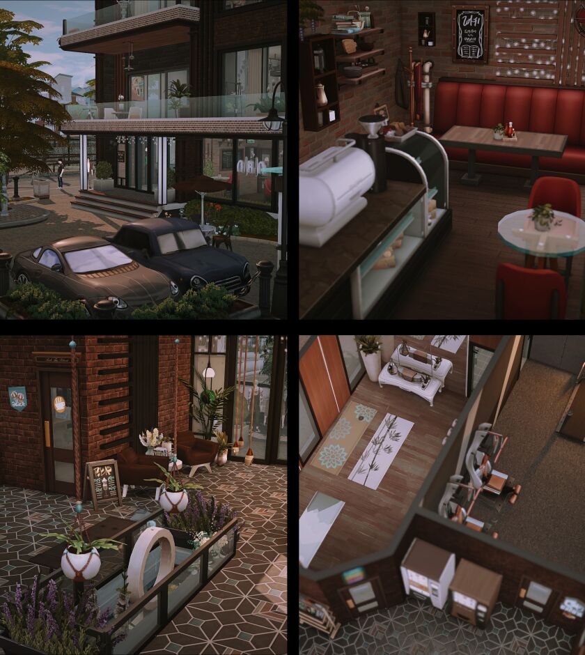 sims 4 cc apartments cafes gym yoga room nocc 4