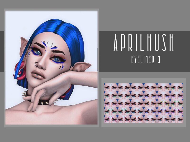 [Aprilhush] Eyeliner 3 Sims 4 CC