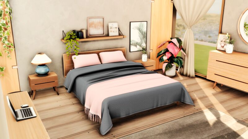 sims 4 cc arila bedroom by miwisimsie 2