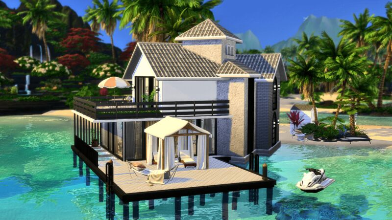 sims 4 cc arnation holiday house 2