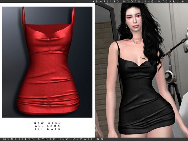 Elegant Asharry Dress for Sims Sims 4 CC