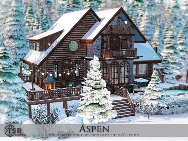 Aspen: Cozy Winter Home Sims 4 CC