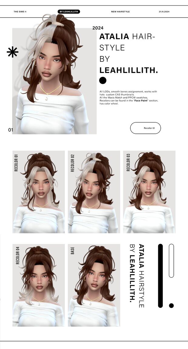 sims 4 cc atalia hairstyle by leahlillith 2