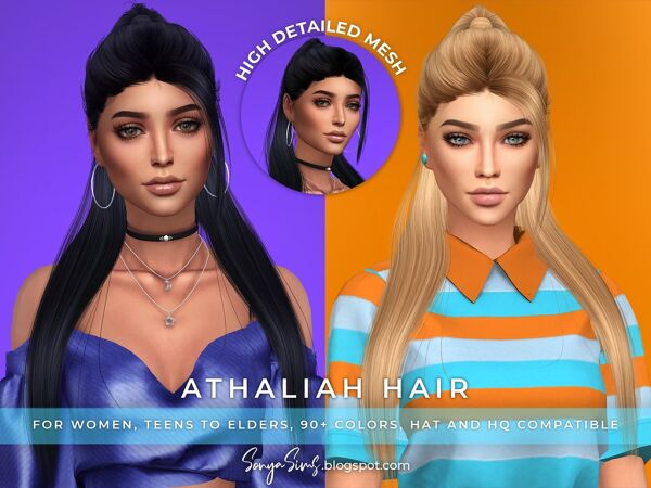 Athaliah Hair Sims 4 CC