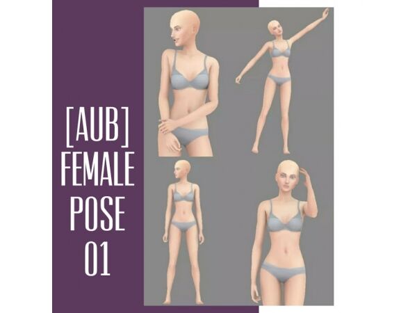 [AUB] Female Pose 01 Sims 4 CC