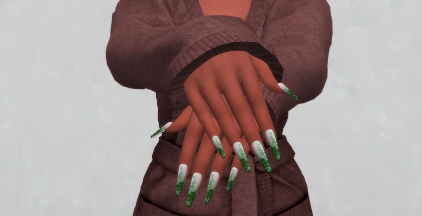 sims 4 cc autumn nails set n029 2