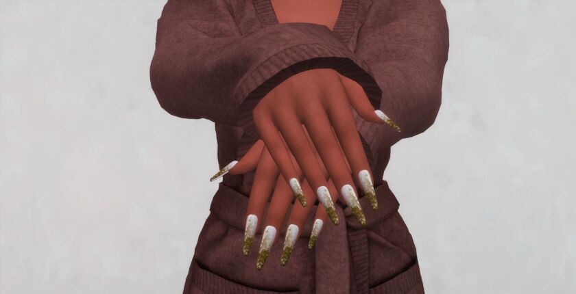 sims 4 cc autumn nails set n029 3