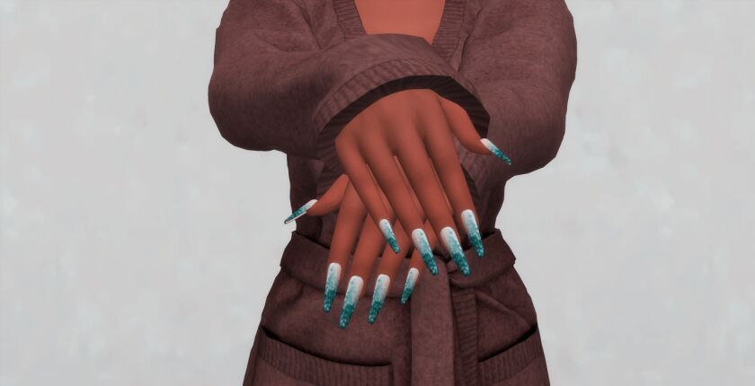 sims 4 cc autumn nails set n029 4