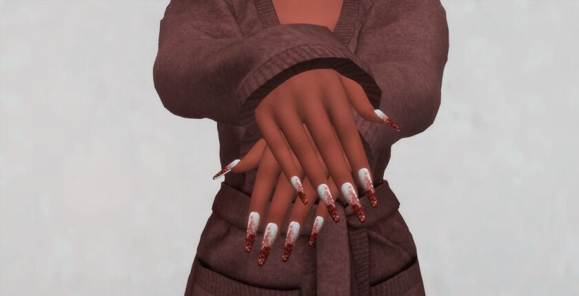 sims 4 cc autumn nails set n029 5