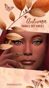 Stunning Autumn Nail Designs Sims 4 CC