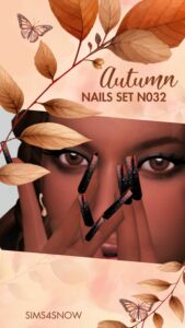 Autumn Nails Set N032 Sims 4 CC