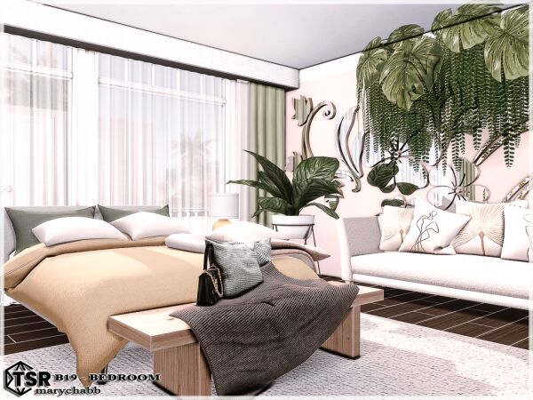 B19 – Fully Equipped Bedroom Sims 4 CC