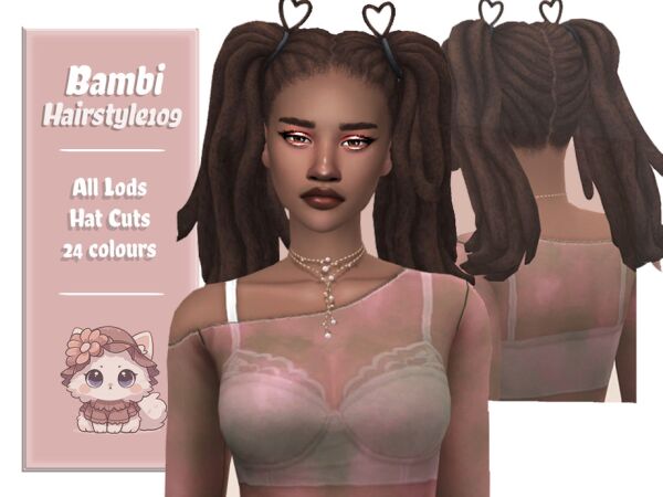 Bambi Hairstyle by Aarainaroma Sims 4 CC