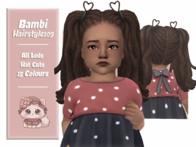 Cute Bambi Hairstyle for Toddlers Sims 4 CC