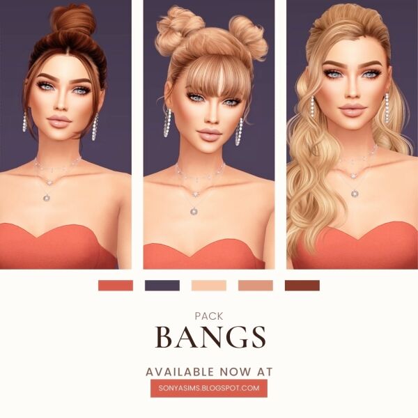 Bangs Pack – Fringes Collection Sims 4 CC