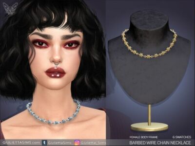 Barbed Wire Necklace for Females Sims 4 CC