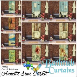 Stylish Bathtub Curtains for Your Bathroom Sims 4 CC