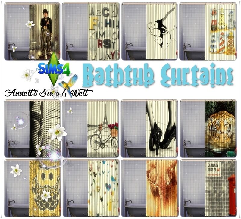 sims 4 cc bathtub curtains mesh by plasticbox please 3