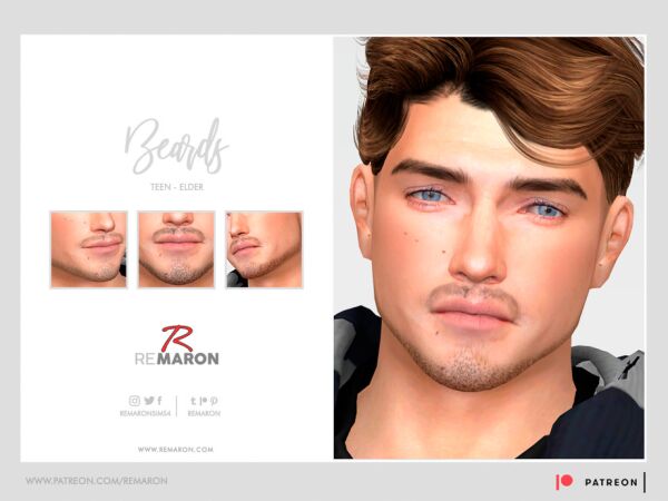 Stylish Goatee for Male Sims Sims 4 CC