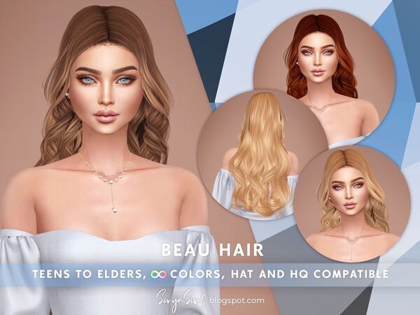 Beau Hair Sims 4 CC