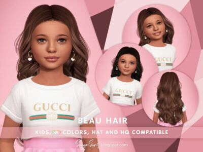 Beau Hair for Kids Sims 4 CC