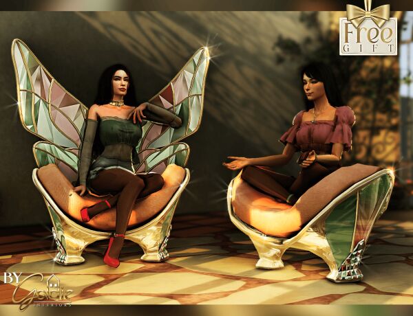 Beautifly Seating Set Sims 4 CC