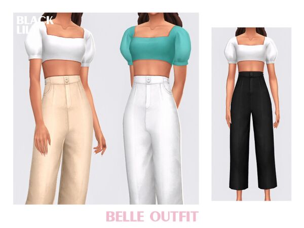 Belle Outfit by Black_Lily Sims 4 CC