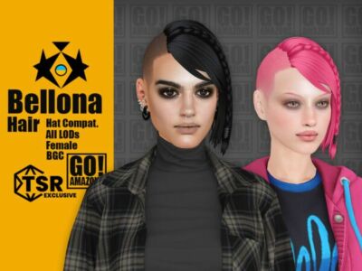 Bellona Hair By Goamazons Sims 4 CC