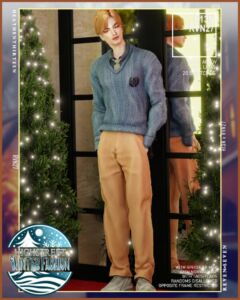 Belted Winter Corduroy Trousers Sims 4 CC