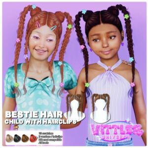 Bestie Child Hair by Vittleruniverse Sims 4 CC