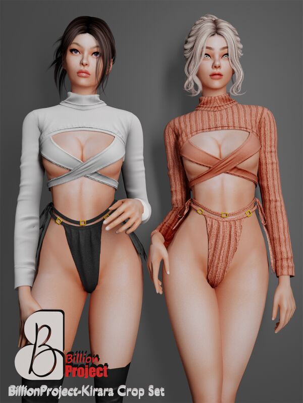 Billionproject-Kirara Crop SET Sims 4 CC