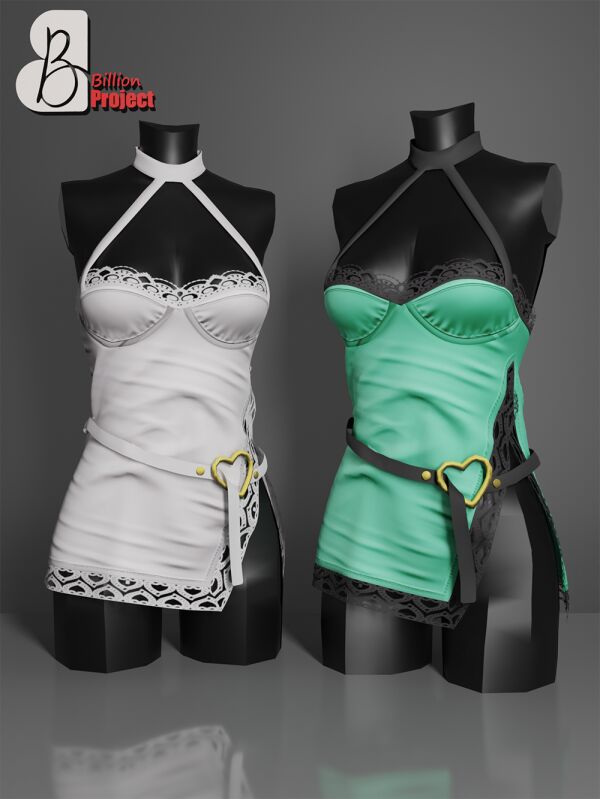 Stylish Billionproject-Silka Mini Dress for Sims 4 Sims 4 CC