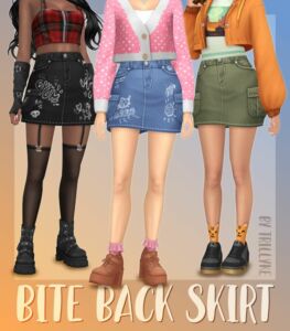 Bite Back Skirt – Stylish Attire Sims 4 CC