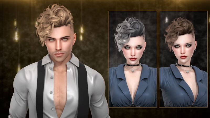 sims 4 cc blackbullet hairstyle unisex by newsea 2