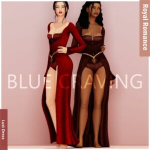 Blue Craving – Royal Lust Dress Sims 4 CC