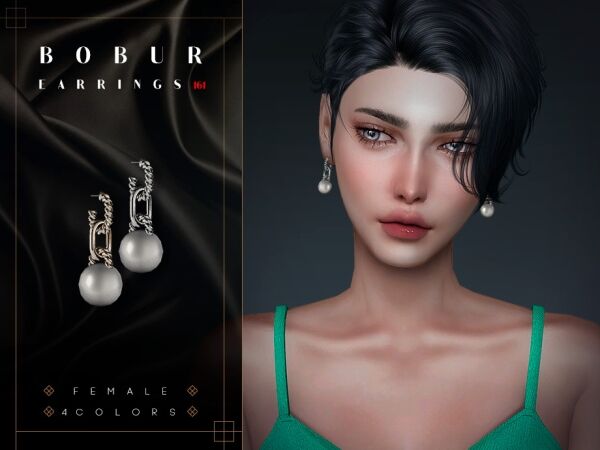 Stylish Bobur Earrings 161 Sims 4 CC